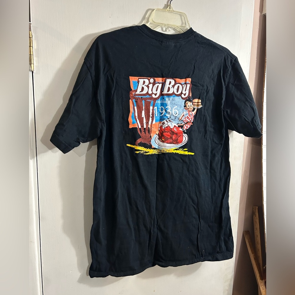 Vintage Big Boy Burgers Graphic T Shirt Gildan 100% Cotton